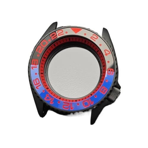 Lasitech 1pc Fall for NH35 42mm Herren Uhr Stahl Schwarz NH36 Bewegung Zubehör Saphir 22mm Band(2 Matte Black) von Lasitech