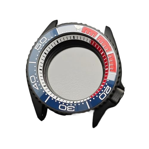 Lasitech 1pc Fall for NH35 42mm Herren Uhr Stahl Schwarz NH36 Bewegung Zubehör Saphir 22mm Band(20 Matte Black) von Lasitech