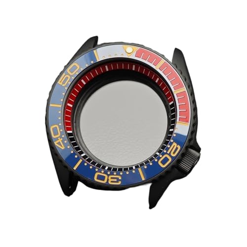 Lasitech 1pc Fall for NH35 42mm Herren Uhr Stahl Schwarz NH36 Bewegung Zubehör Saphir 22mm Band(24 Matte Black) von Lasitech