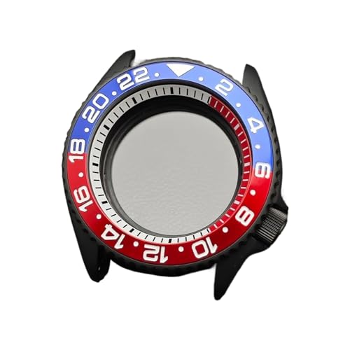 Lasitech 1pc Fall for NH35 42mm Herren Uhr Stahl Schwarz NH36 Bewegung Zubehör Saphir 22mm Band(26 Matte Black) von Lasitech