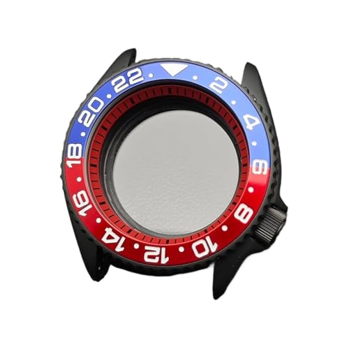 Lasitech 1pc Fall for NH35 42mm Herren Uhr Stahl Schwarz NH36 Bewegung Zubehör Saphir 22mm Band(27 Matte Black) von Lasitech