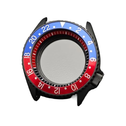 Lasitech 1pc Fall for NH35 42mm Herren Uhr Stahl Schwarz NH36 Bewegung Zubehör Saphir 22mm Band(28 Matte Black) von Lasitech