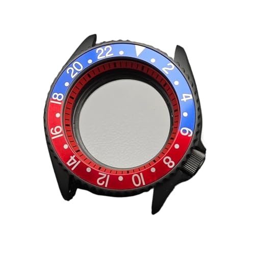 Lasitech 1pc Fall for NH35 42mm Herren Uhr Stahl Schwarz NH36 Bewegung Zubehör Saphir 22mm Band(30 Matte Black) von Lasitech