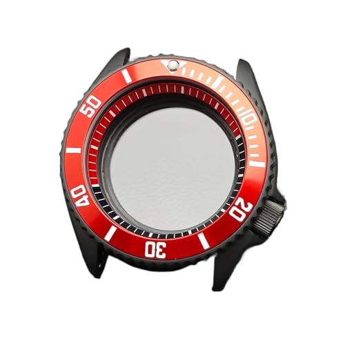 Lasitech 1pc Fall for NH35 42mm Herren Uhr Stahl Schwarz NH36 Bewegung Zubehör Saphir 22mm Band(4 Matte Black) von Lasitech