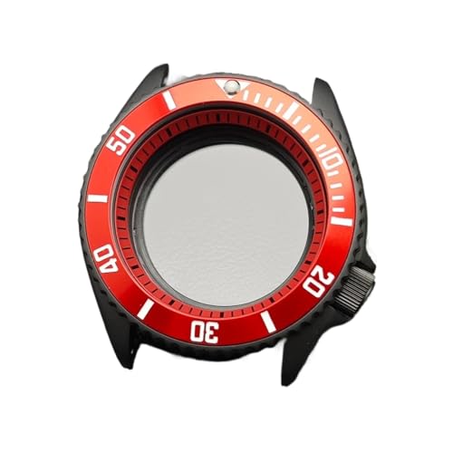 Lasitech 1pc Fall for NH35 42mm Herren Uhr Stahl Schwarz NH36 Bewegung Zubehör Saphir 22mm Band(5 Matte Black) von Lasitech