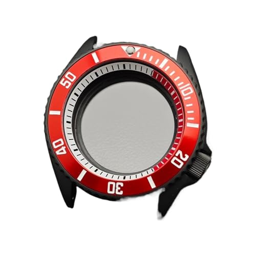 Lasitech 1pc Fall for NH35 42mm Herren Uhr Stahl Schwarz NH36 Bewegung Zubehör Saphir 22mm Band(6 Matte Black) von Lasitech