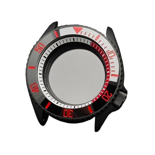 Lasitech 1pc Fall for NH35 42mm Herren Uhr Stahl Schwarz NH36 Bewegung Zubehör Saphir 22mm Band(8 Matte Black) von Lasitech