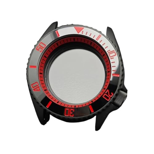 Lasitech 1pc Fall for NH35 42mm Herren Uhr Stahl Schwarz NH36 Bewegung Zubehör Saphir 22mm Band(9 Matte Black) von Lasitech