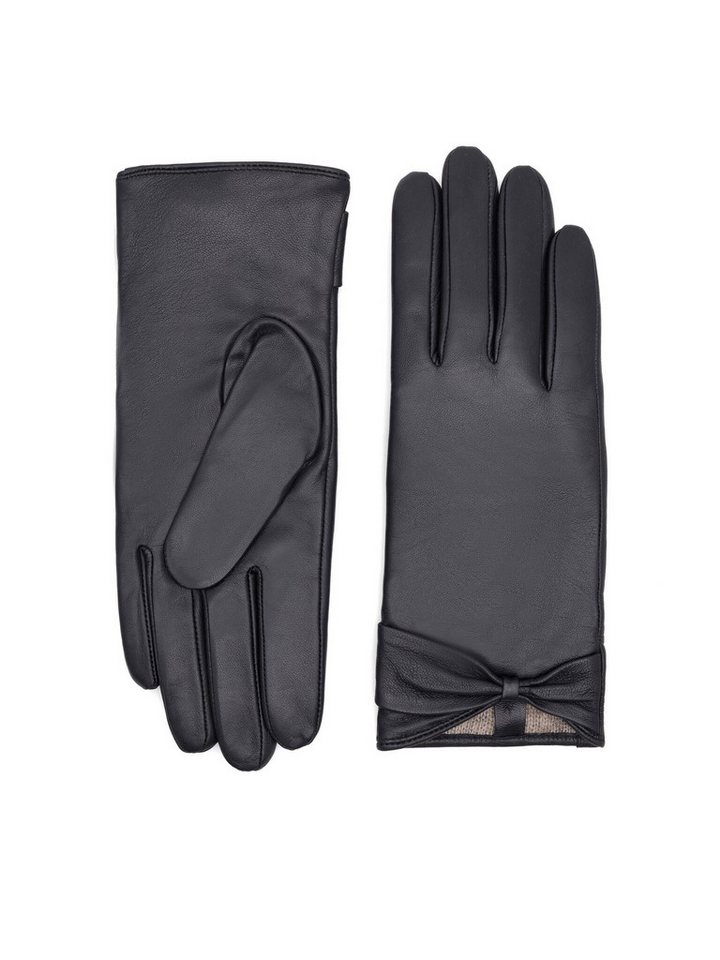 LASOCKI Lederhandschuhe Damenhandschuhe 2W6-001-AW23 Schwarz von Lasocki