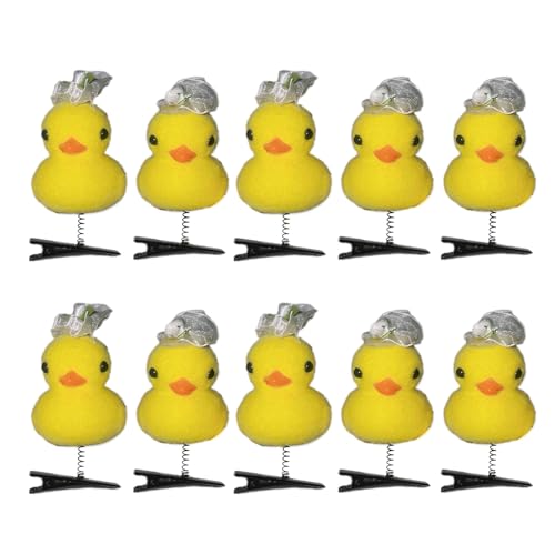 10 Stück Entenschnabel Clip Cartoon Lustige Kinder Haarnadel Haarspangen Mode DIY Ente Haarnadel Einzigartige Legierung Clip Kopfbedeckung von Laspi