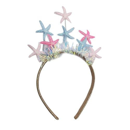 2024 Happy New Year Stirnband Glitzernder fünfzackiger Stern Haarband Musik Festival Kopfschmuck Urlaub Feier Kopfschmuck Leichtes Haar-Accessoire von Laspi