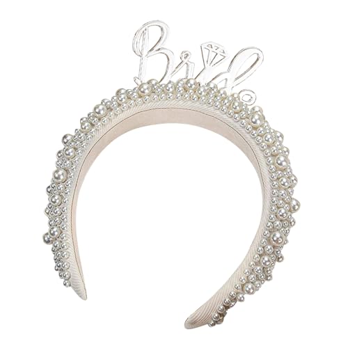 Eleganter Brautschmuck, Stirnband, Brautparty, weiblicher Hochzeitskopfschmuck, Junggesellinnenabschied, Haarschmuck, künstliches Stirnband von Laspi