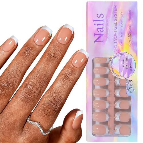 Langlebige French Manicure Künstliche Nägel, natürliche Nagelkunstspitze, Dekor-Werkzeuge für Frauen und Mädchen, französisches Maniküre-Set von Laspi