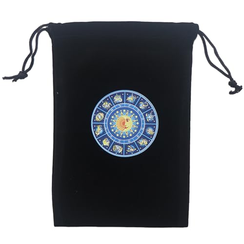 Laspi Divinations Tarotkarten-Würfeltasche, Mini-Hochzeitstasche, Tischdecke, Orakel, Kartenspiel, Tasche, Schmuckaufbewahrung, Kordelzug, Tarotkarten-Hülle, e von Laspi