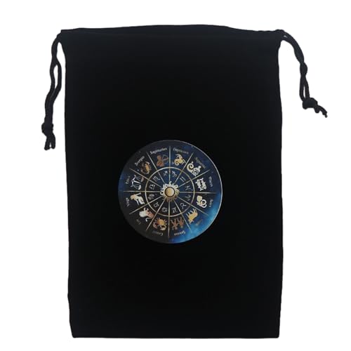 Laspi Divinations Tarotkarten-Würfeltasche, Mini-Hochzeitstasche, Tischdecke, Orakel, Kartenspiel, Tasche, Schmuckaufbewahrung, Kordelzug, Tarotkarten-Hülle, merhfarbig von Laspi