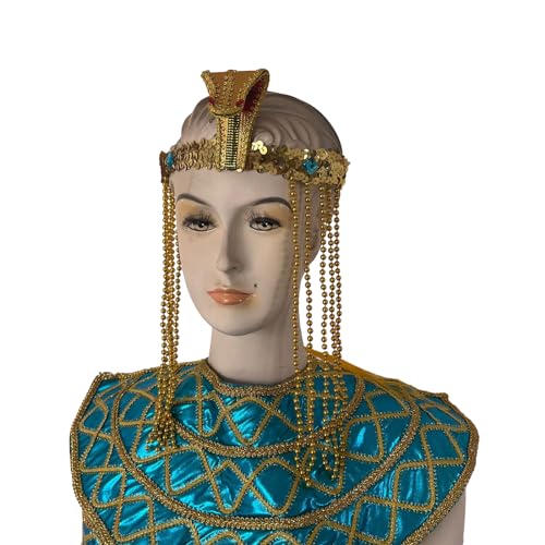 Laspi Goldene ägyptische Schlange Haarreifen Cosplay Stirnbänder Königin von Ägypten Cosplay Coole Kopfbedeckung Haarreifen Stirnbänder von Laspi