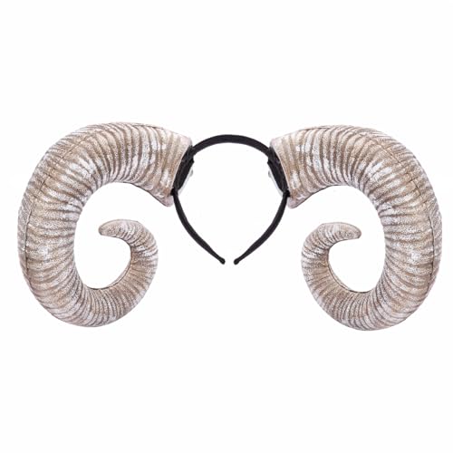 Laspi Ochsenhorn Stirnbänder Halloween Haarbänder Cosplay Haar Hoop Stirnbänder Festival Party Haarschmuck Für Mädchen Ochsenhorn Stirnband von Laspi