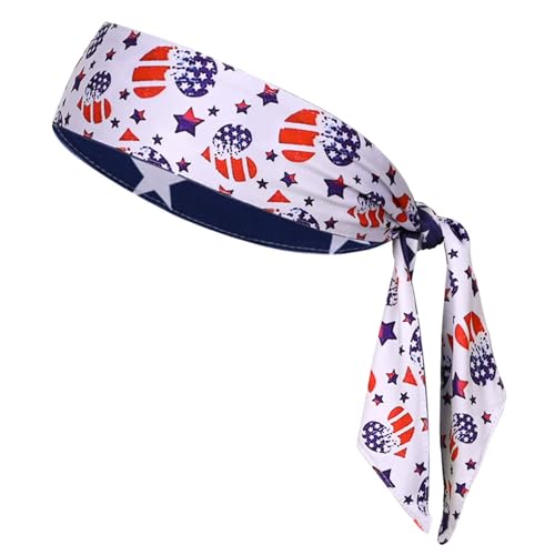 Patriotisches Accessoire mit amerikanischen Flaggen, Stirnband für Damen und Mädchen, 4. Juli, Bandana für Gedenktag, Unabhängigkeitstag, amerikanische Flaggen, Stirnband von Laspi