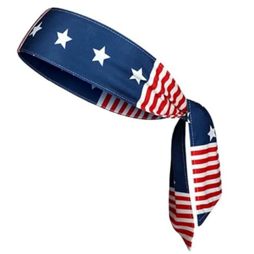 Patriotisches Accessoire mit amerikanischen Flaggen, Stirnband für Damen und Mädchen, 4. Juli, Bandana für Gedenktag, Unabhängigkeitstag, amerikanische Flaggen, Stirnband von Laspi