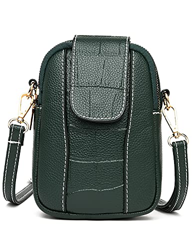 LassZone Damen Mädchen Vintage Crossbody Handy Tasche Kleine Schultertasche Bargeld Handtasche Geldbörse mit langem Riemen, Grün , LassZone Damen Mädchen Vintage Crossbody Handy Tasche Kleine Schultertasche Bargeld Handtasche Geldbörse mit langem Riemen, Grün , von LassZone