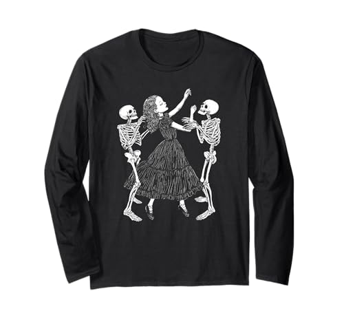 Dance With The Dead Woman With Skeletons Langarmshirt von Last Gasp Graphics