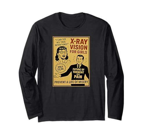 X-Ray Vision For Girls Vintage Comic Book Style Ad Langarmshirt X-Ray Vision For Girls Vintage Comic Book Style Ad Langarmshirt von Last Gasp Graphics