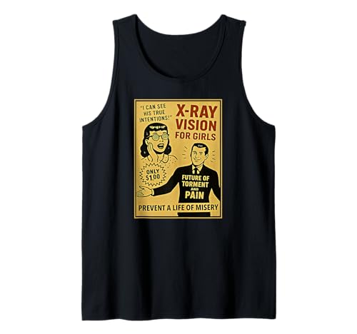 X-Ray Vision For Girls Vintage Comic Book Style Ad Tank Top X-Ray Vision For Girls Vintage Comic Book Style Ad Tank Top von Last Gasp Graphics