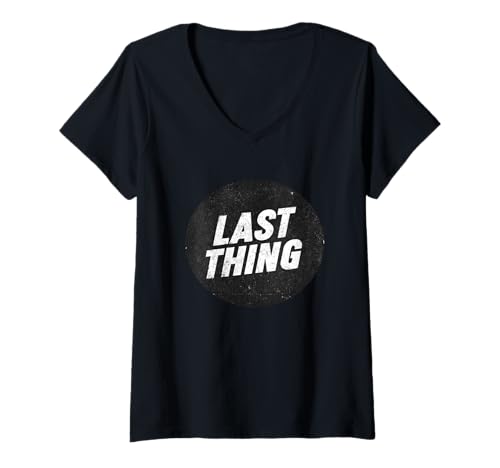 Damen Nice Last Thing Stempel T-Shirt mit V-Ausschnitt von Last Thing Outfit