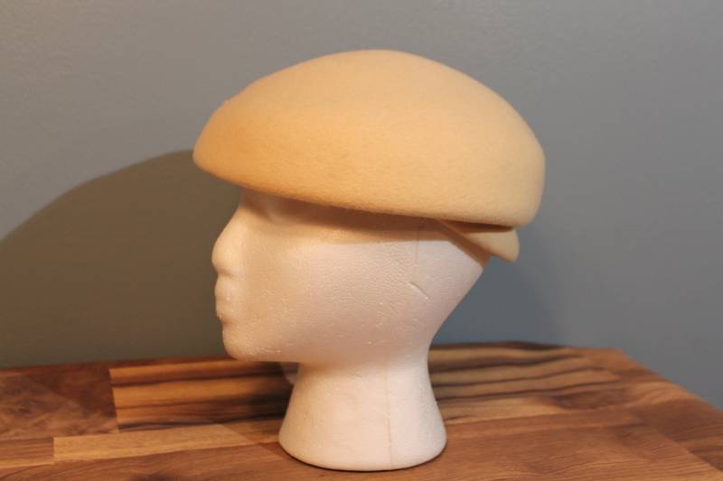 Vintage 1950Er Merino Wolle Off-White Driver Cap Mütze Made in Italy von LastWordThreads