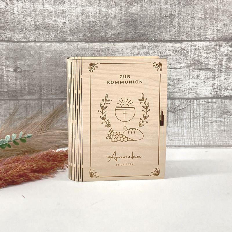 Personalisierbare Geschenksbox Zur Erstkommunion | Erinnerungsbox Kommunion Geschenk Mädchen & Junge Aufbewahrungs - Und Schmuckbox von LasunikA