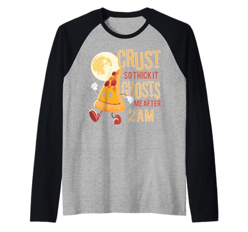 Crust So Thick It Ghosts Me Lustiger Pizzaschieber Männer Frauen Raglan Crust So Thick It Ghosts Me Lustiger Pizzaschieber Männer Frauen Raglan von Late Night Thick Crust Pizza Humor Streetwear Co.