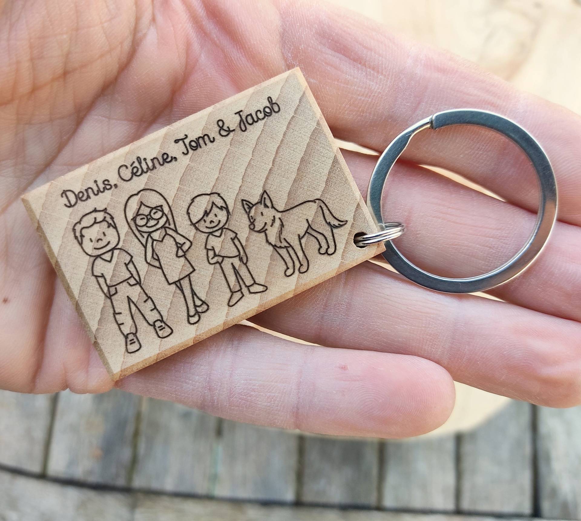 Personalisierter Familien-Schlüsselanhänger Aus Massivem Holz. Gravieren Sie Ihre Familie in Einen Schlüsselring Für Ein Einzigartiges Und Personalisierter Familien-Schlüsselanhänger Aus Massivem Holz. Gravieren Sie Ihre Familie in Einen Schlüsselring Für Ein Einzigartiges Und von Latelierdubois88