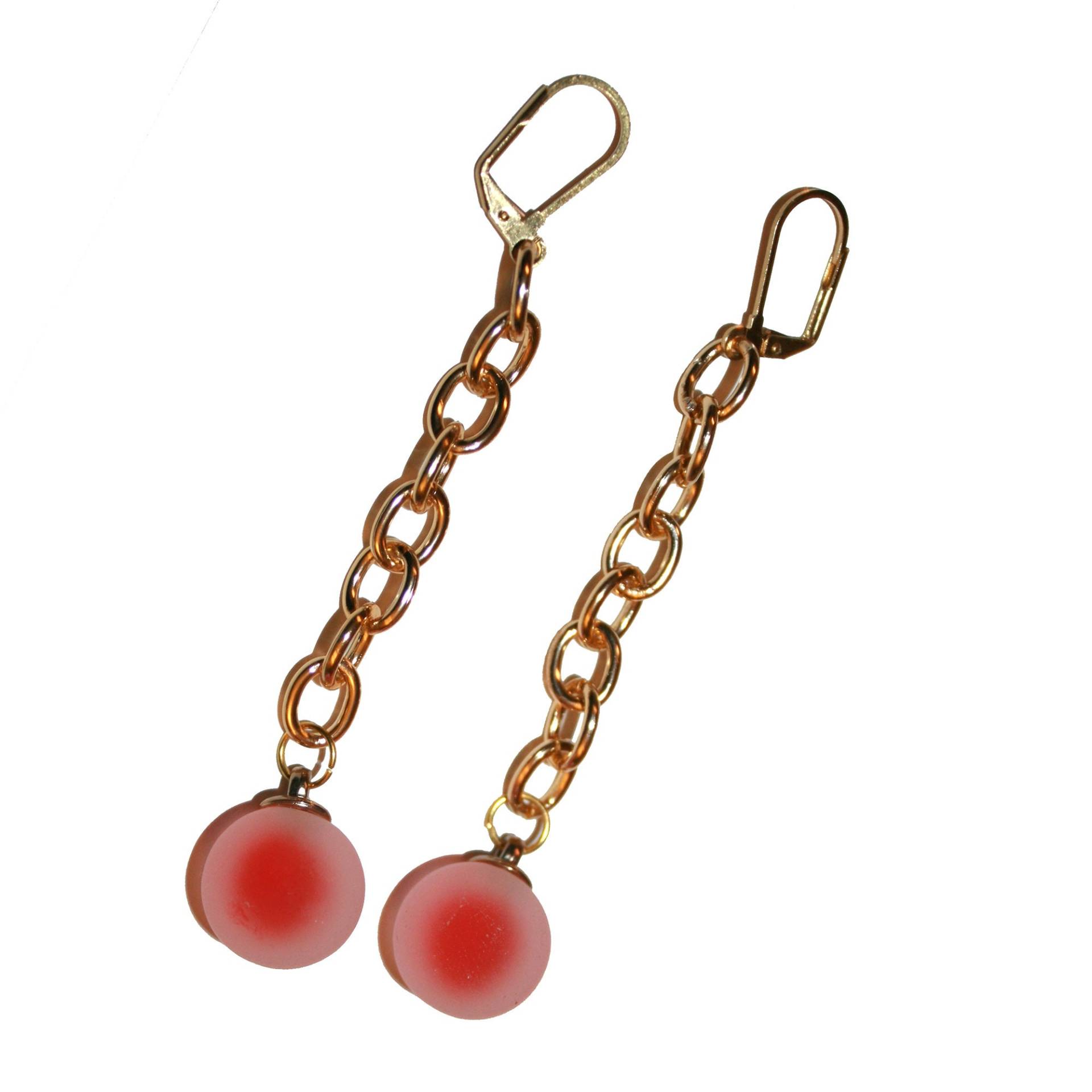 Primary Frosted Ohrringe - Primär Rot Gelb Blau Gold Dot Mod von LaterOperator