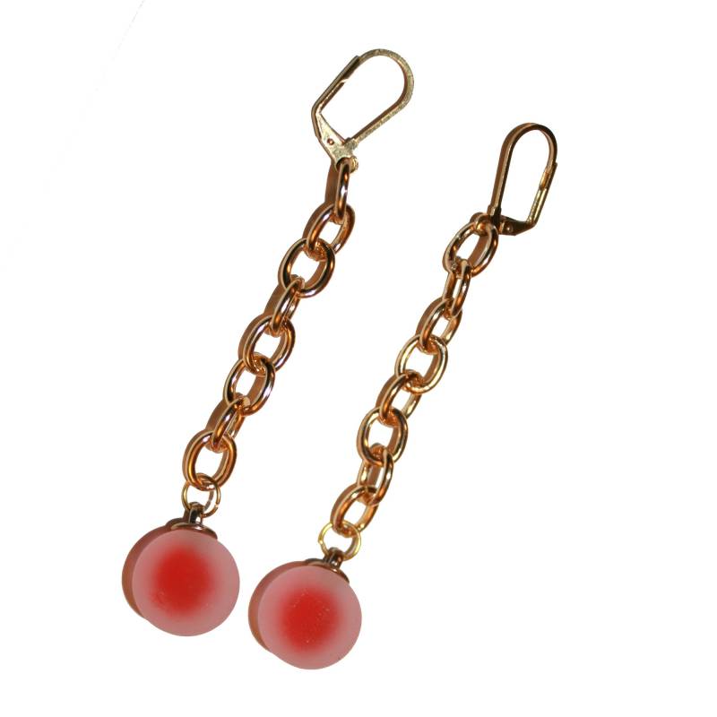 Primary Frosted Ohrringe - Primär Rot Gelb Blau Gold Dot Mod von LaterOperator