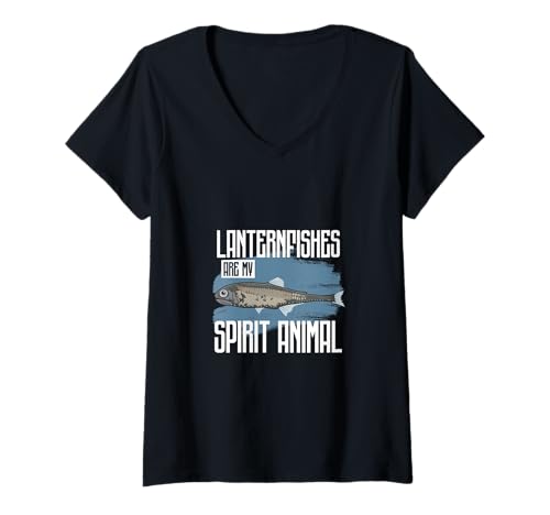 Damen Seelenverwandt mit Laternenfisch T-Shirt mit V-Ausschnitt Damen Seelenverwandt mit Laternenfisch T-Shirt mit V-Ausschnitt von Laternenfisch Designs