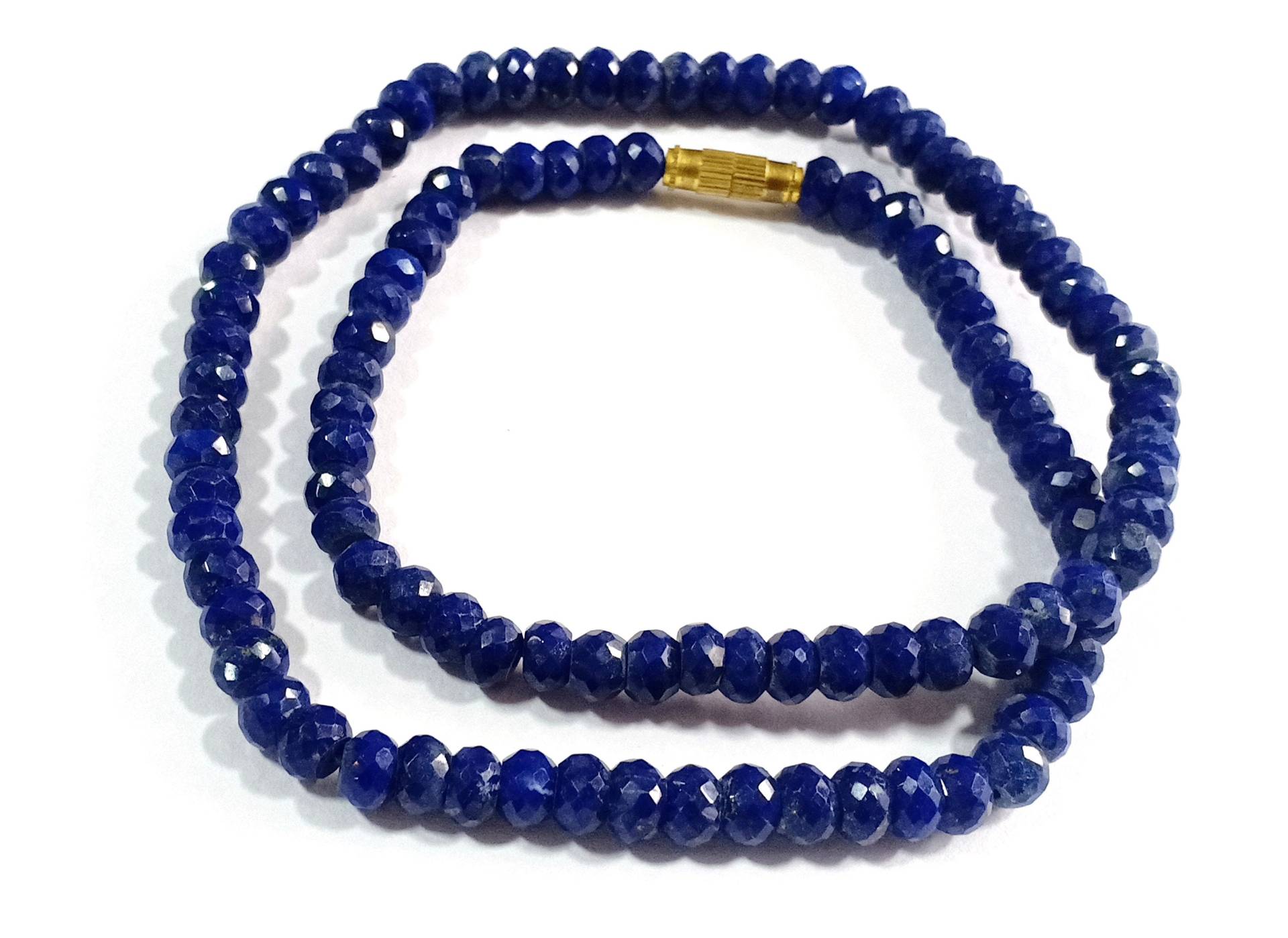 Lapislazuli Halskette, Natürliche Lapis Perlen 6-6, 5 Mm Rondelle Facettierte Perlen, Lazuli Schmuck 18 Zoll Halskette von LatestBeadsJewellery