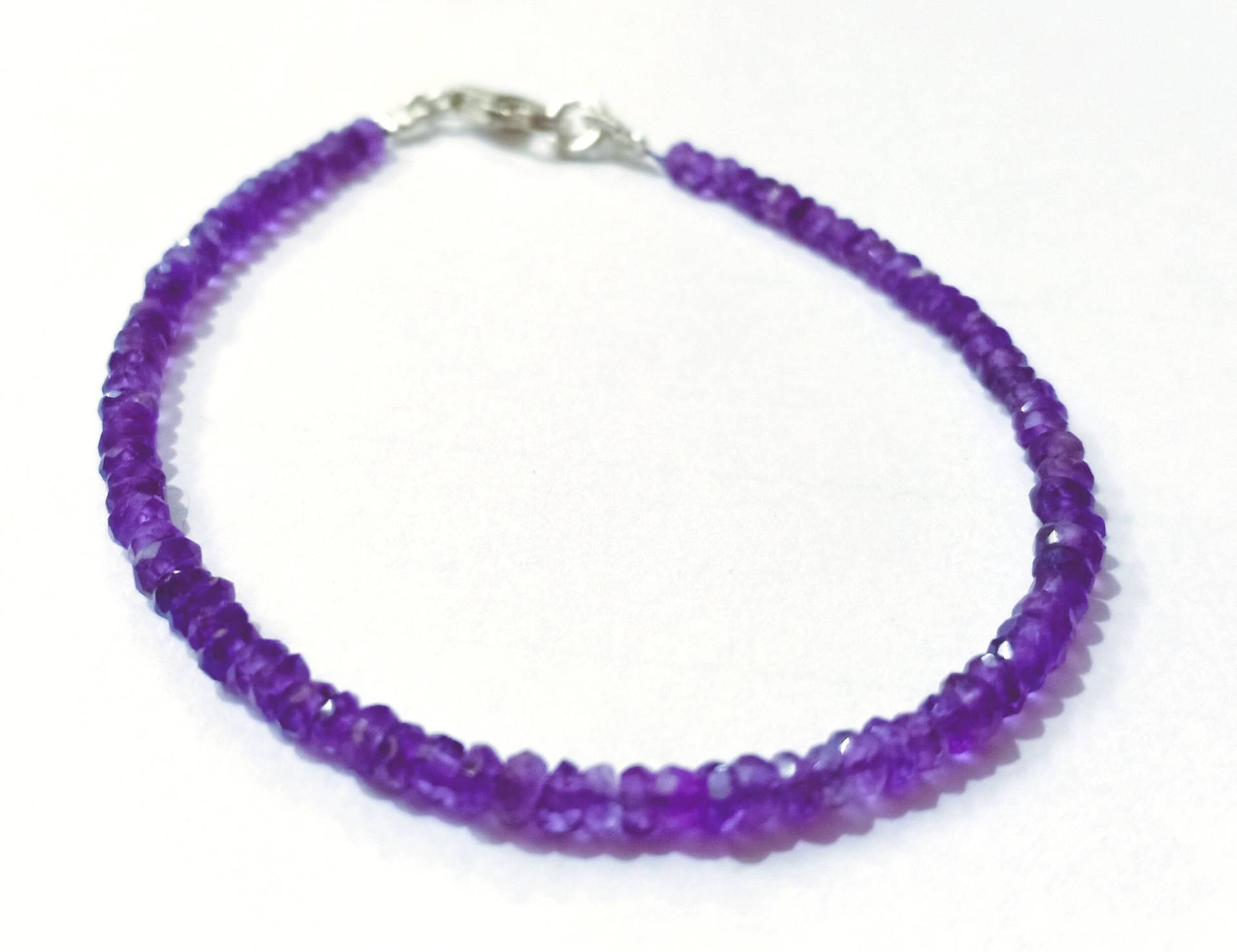 Natur Amethyst Perlen Armband Israel Cut Armband, 3-4mm Schmuck von LatestBeadsJewellery