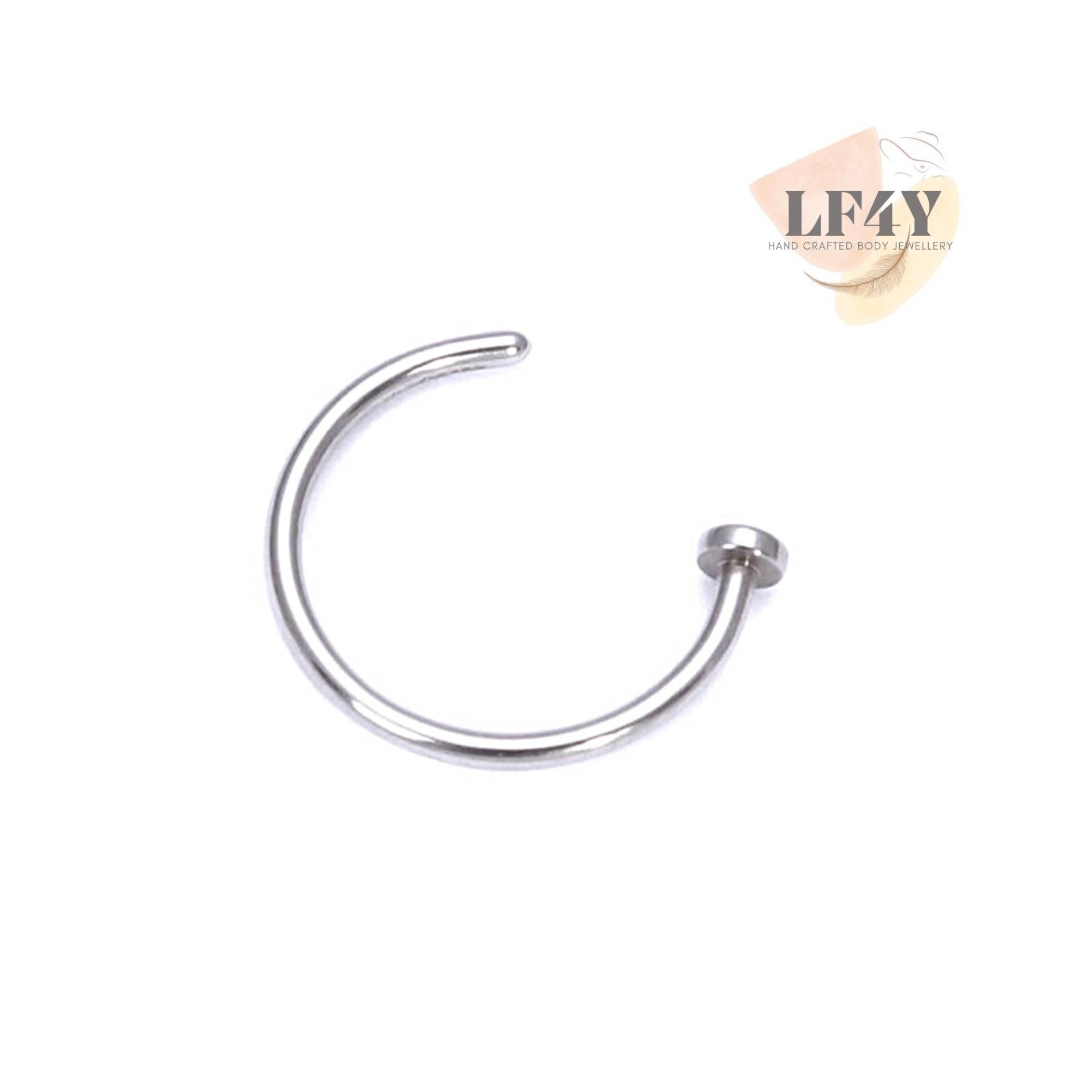 Chirurgenstahl Nasenbügel 1 Mm Dickes Knorpelpiercing von LatestFashion4You