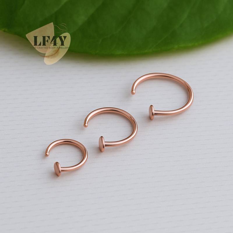 Rose Gold Nasenring Aus Chirurgenstahl Extra Dünner 20 Gauge Hoop von LatestFashion4You