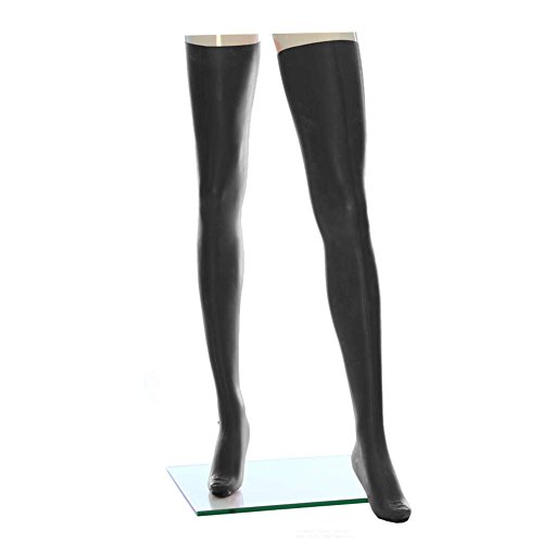 100% Latex rubber Strümpfe oberschenkellang 0,4mm schwarz getaucht (FS) (l) von LatexDreamwear