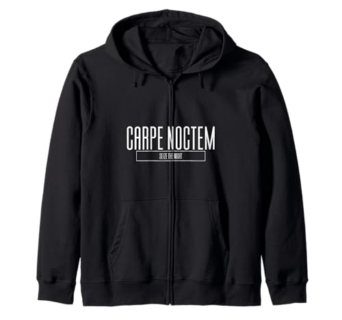 Carpe Noctem Seize The Night Latein Männer Frauen Kinder Geschenk Kapuzenjacke von Latin Classical Quotes