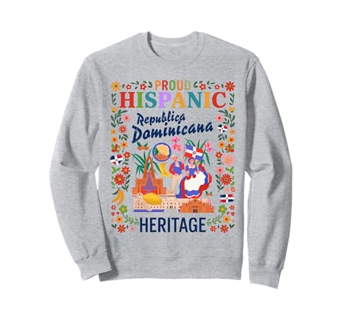 Dominikanische hispanische Erbe Monatsflagge Frauen Idee Dominicano Sweatshirt von Latin Hispanic Heritage Kids Idea For Boys & Girls