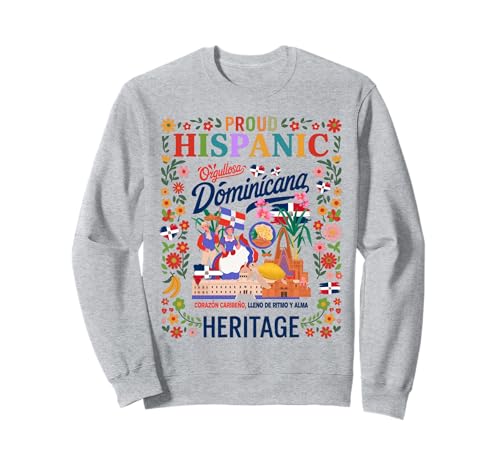 Dominikanische hispanische Erbe Monatsflagge Frauen Idee Dominicano Sweatshirt von Latin Hispanic Heritage Kids Idea For Boys & Girls