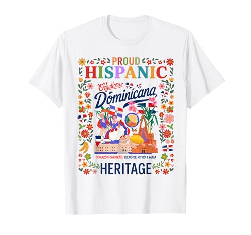 Dominikanische hispanische Erbe Monatsflagge Frauen Idee Dominicano T-Shirt Dominikanische hispanische Erbe Monatsflagge Frauen Idee Dominicano T-Shirt von Latin Hispanic Heritage Kids Idea For Boys & Girls