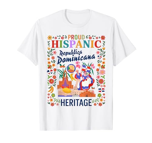 Dominikanische hispanische Erbe Monatsflagge Frauen Idee Dominicano T-Shirt Dominikanische hispanische Erbe Monatsflagge Frauen Idee Dominicano T-Shirt von Latin Hispanic Heritage Kids Idea For Boys & Girls
