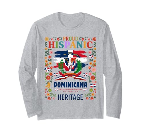Dominikanische Republik Frauen Idee Herencia Hispánica Dominicana Langarmshirt Dominikanische Republik Frauen Idee Herencia Hispánica Dominicana Langarmshirt von Latin Hispanic Heritage Month Kids & Toddler Ideas