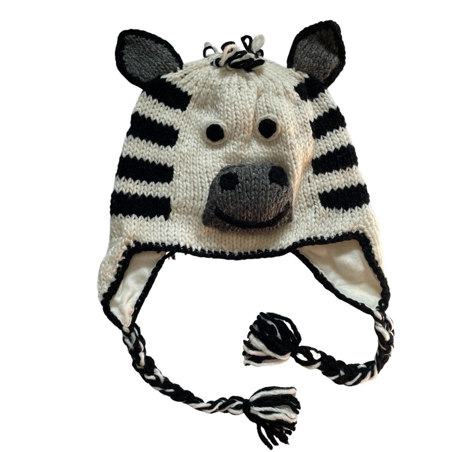 Muttertag Geschenk Zebra Mütze Kinder | Damen Hüte Ausgestattet Süße Wollmütze Tier Gestrickte Skimütze von LatinAmericanBoutiq