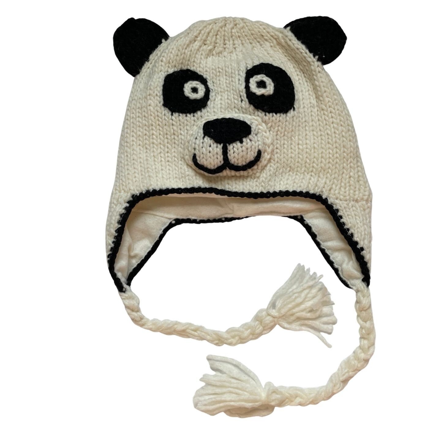 Valentinstag Geschenk Panda Mütze Kinder | Damen Hüte Ausgestattet Süße Wollmütze Tier Gestrickte Skimütze von LatinAmericanBoutiq