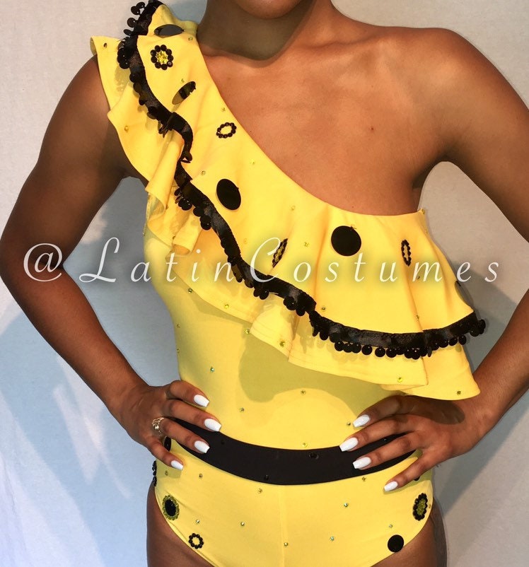 Helles Maßangefertigtes Mambo Latein Salsa Trikot Body Tanzbekleidung Bühnenkleidung Schwarz Und Weiß Rüschen Gepunktetes Kostüm Helles Maßangefertigtes Mambo Latein Salsa Trikot Body Tanzbekleidung Bühnenkleidung Schwarz Und Weiß Rüschen Gepunktetes Kostüm von LatinCostumes