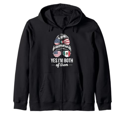 Lustige Patriotische Brötchenbrille Mexikanischer amerikanischer Stolz Frauen Kapuzenjacke Lustige Patriotische Brötchenbrille Mexikanischer amerikanischer Stolz Frauen Kapuzenjacke von Latina Heritage Culture Nationality USA Mexico